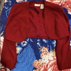 Elegant Red Bolero Jacket